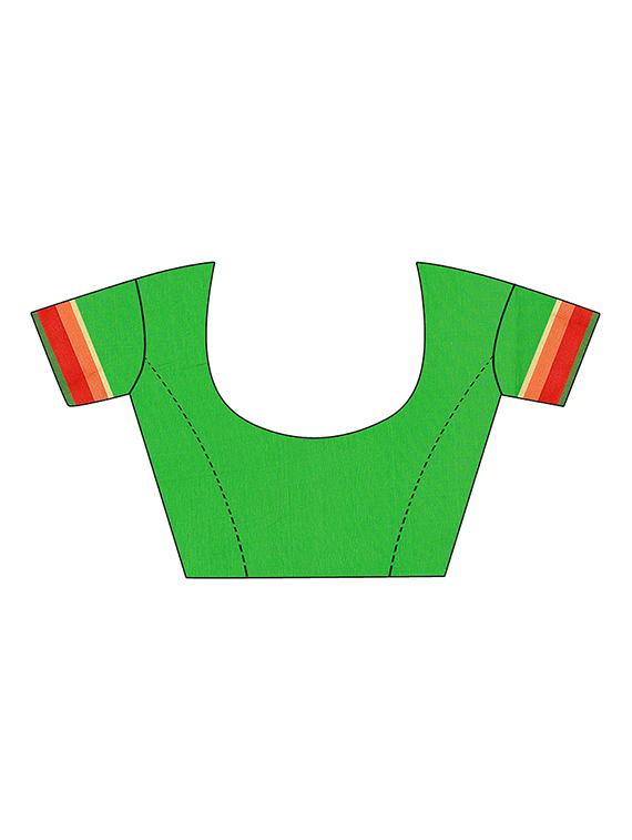 solid bordered woven saree with blouse - 16944992 - Standard Image - 2