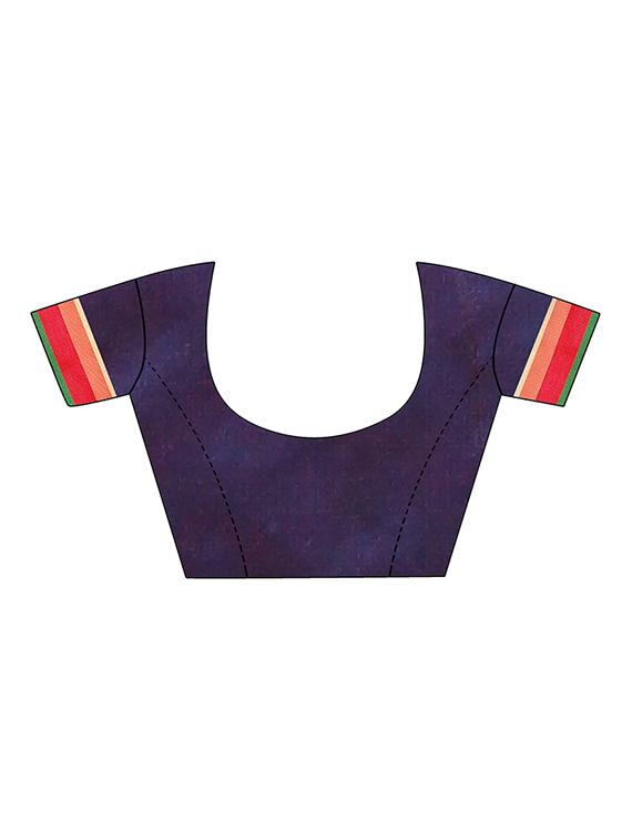 solid bordered woven saree with blouse - 16944994 - Standard Image - 2