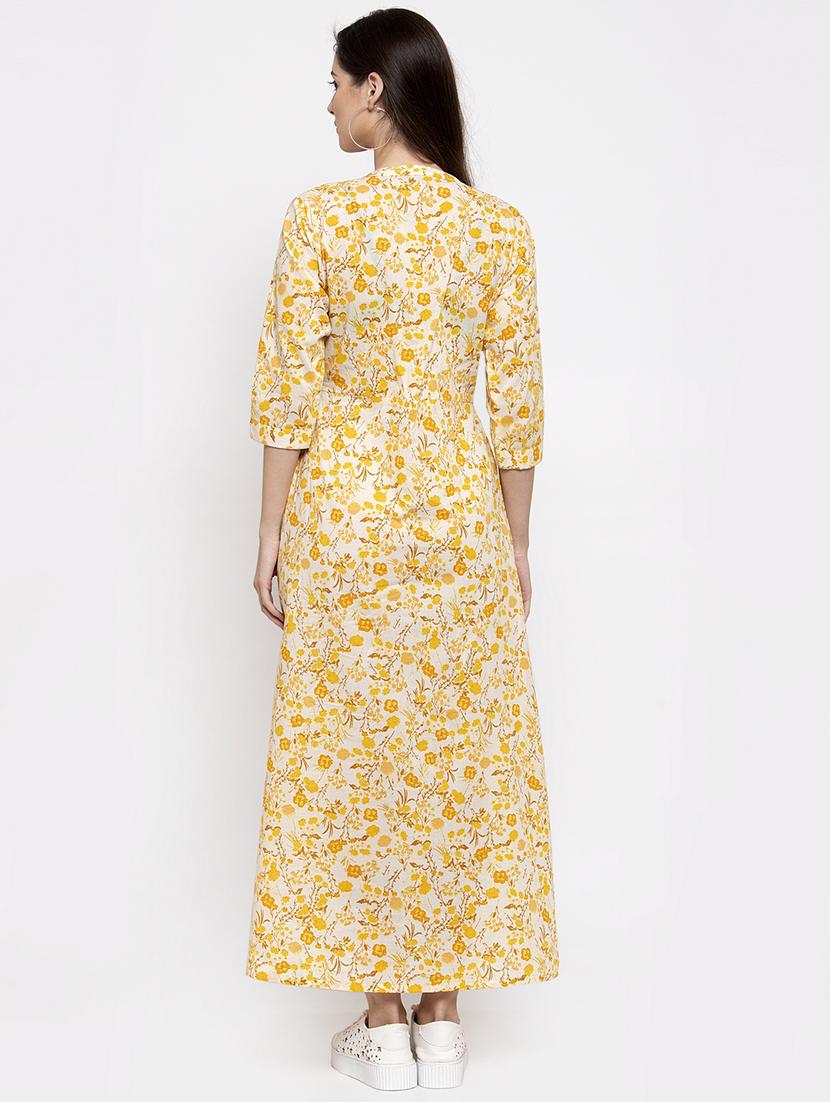 floral a-line ethnic dress - 16945555 - Standard Image - 2