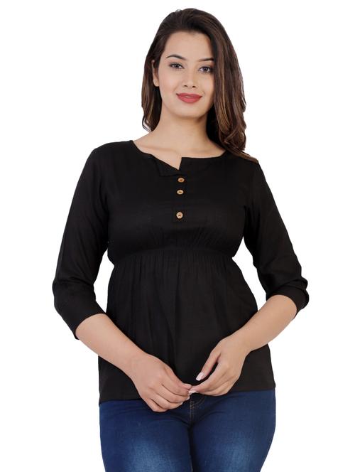 women's straight round neck top - 16945778 -  Standard Image - 0