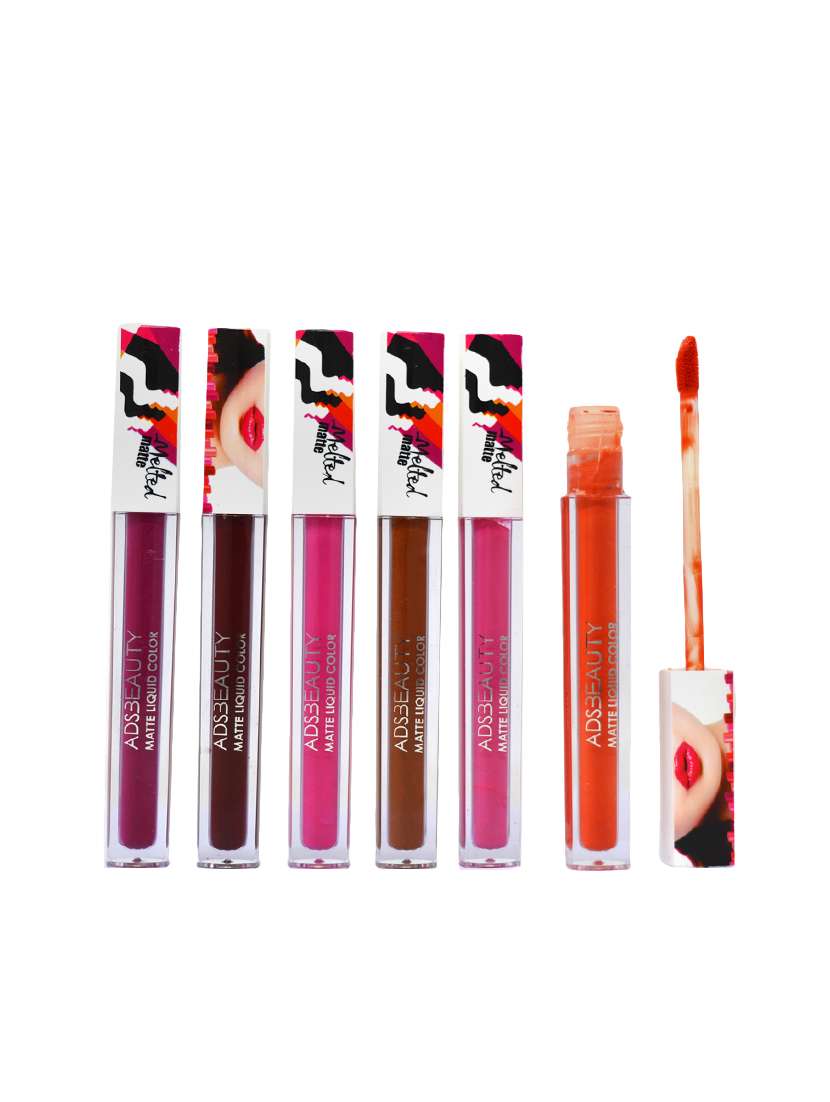 Ads Non Transfer Matte Lipstick Multicolor 01734 C Pack Of 6