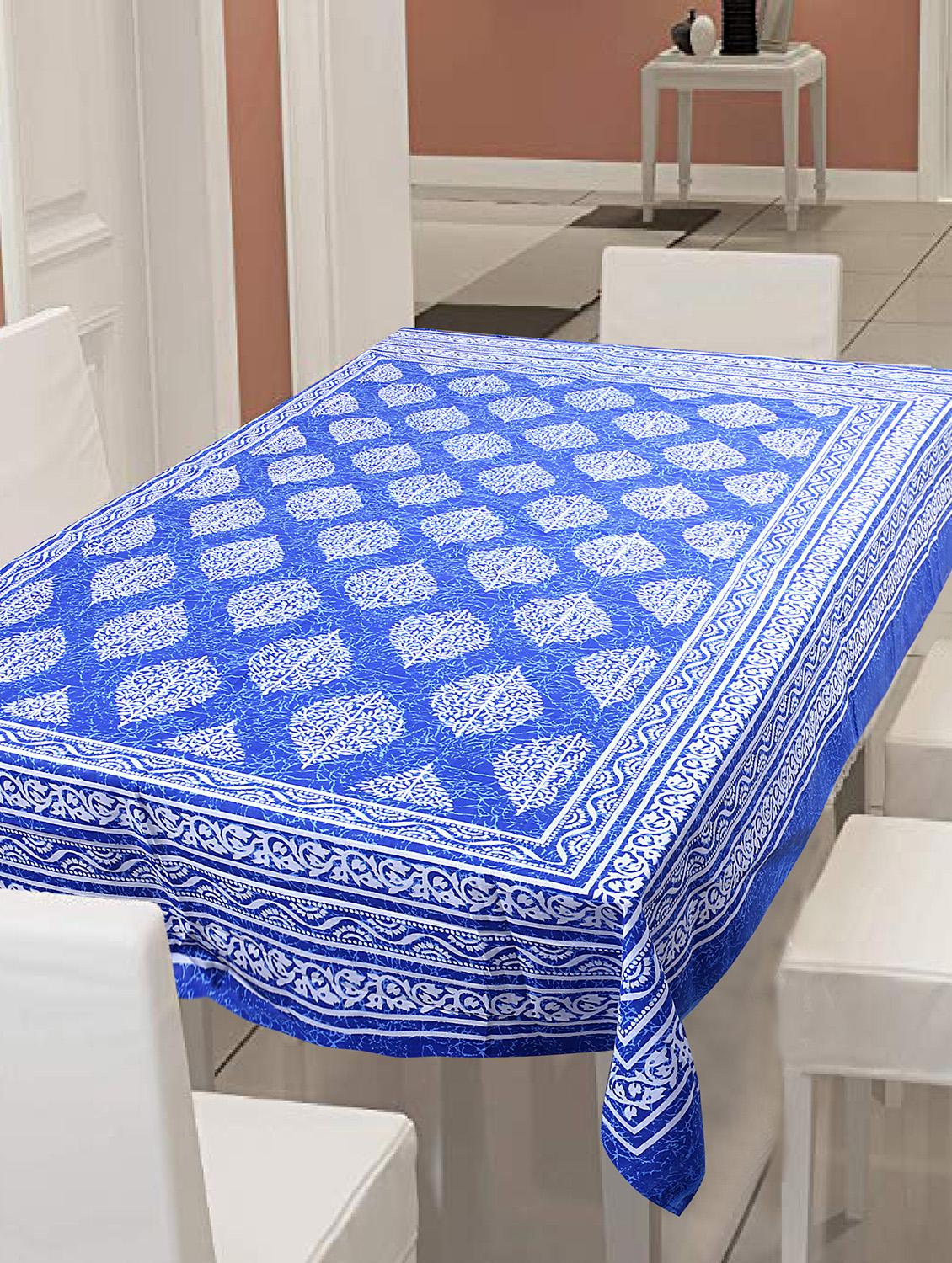 cotton jaipuri print 6 to 8 seater table cloth cover