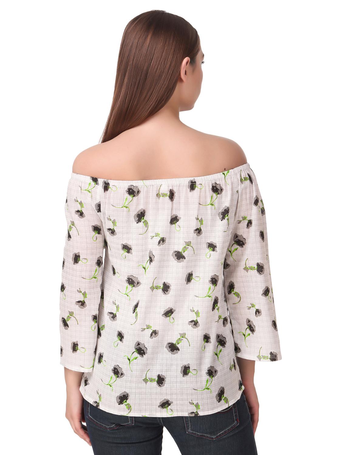 off shoulder floral top - 16949506 - Standard Image - 2