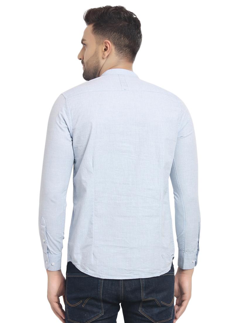 light blue solid short kurta - 16950249 - Standard Image - 2