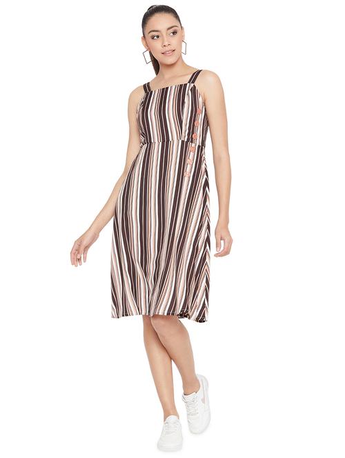 button detail striped dress - 16952632 -  Standard Image - 0