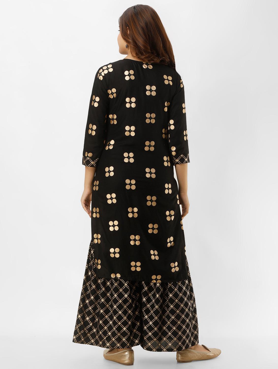 foil print sharara suit set - 16953854 - Standard Image - 2