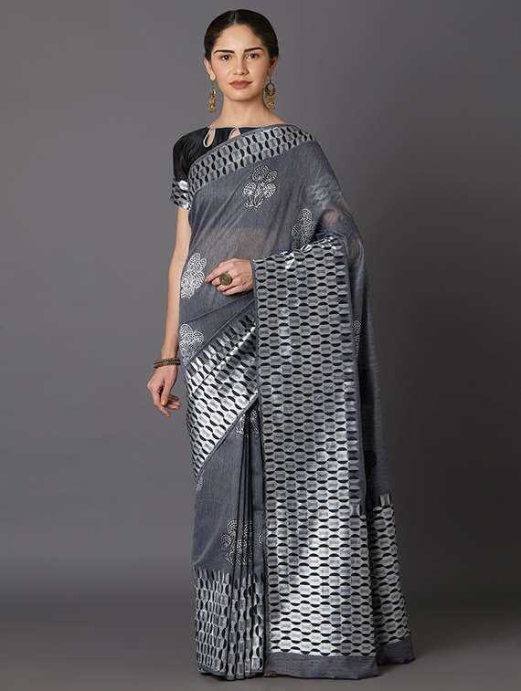 self design banarasi saree with blouse