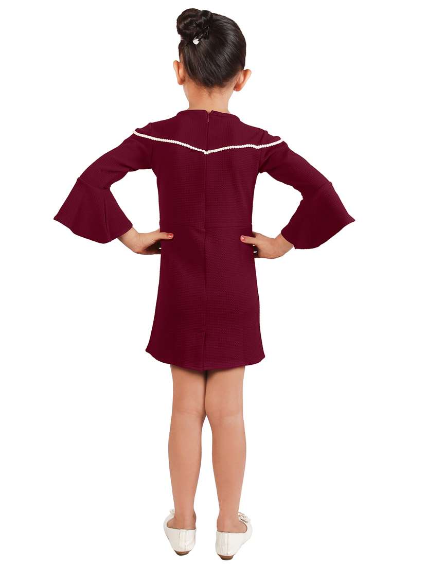 brown cotton blend frock - 16954616 -  Standard Image - 2