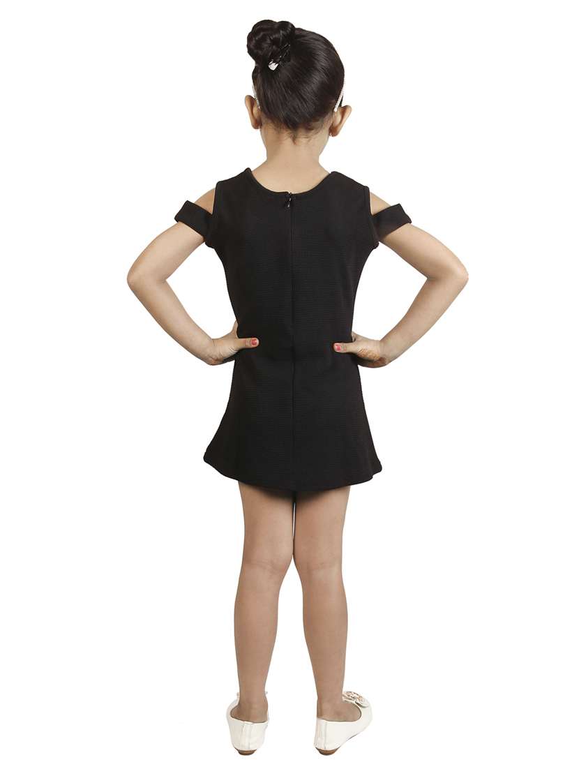 girls sweetheart neck cold shoulder frock - 16954619 -  Standard Image - 2