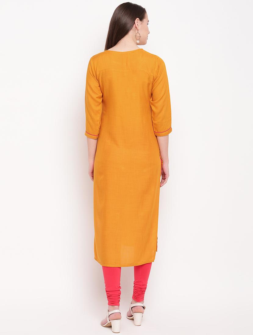 embroidered straight kurta - 16954707 - Standard Image - 2