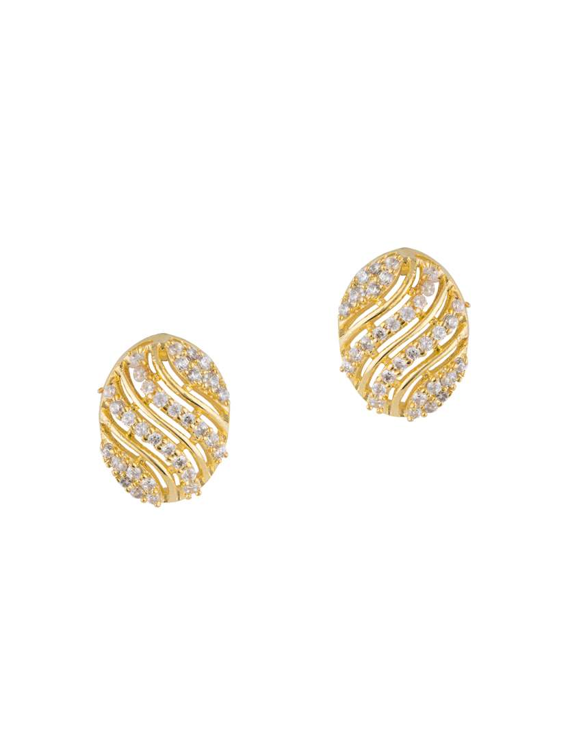 gold brass studs earring