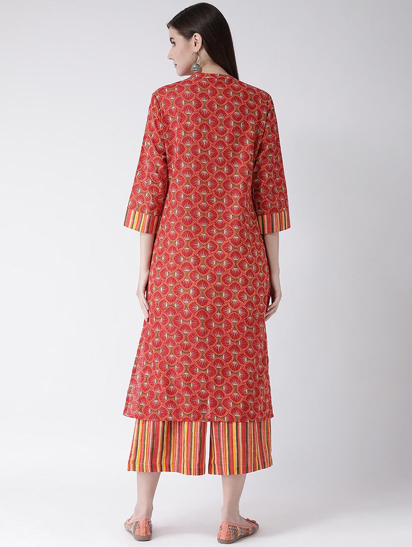 printed kurta palazzo set - 16955454 - Standard Image - 2