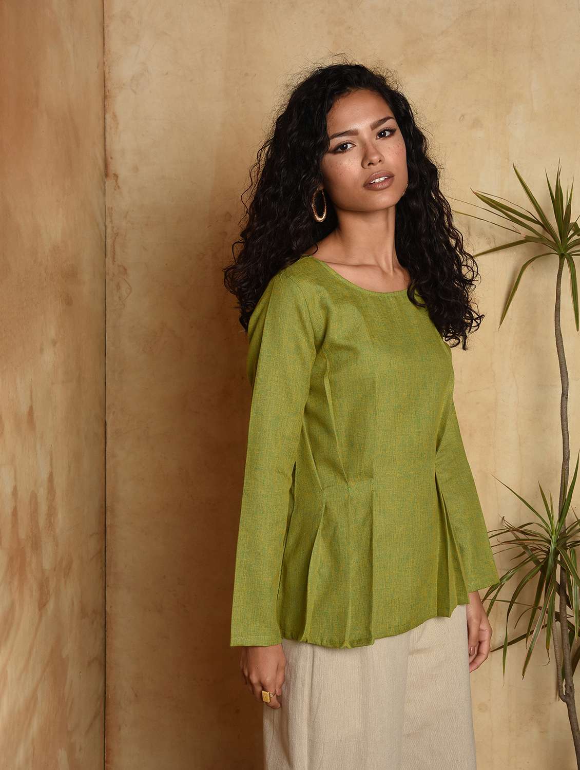 solid a-line kurti - 16957312 -  Standard Image - 2