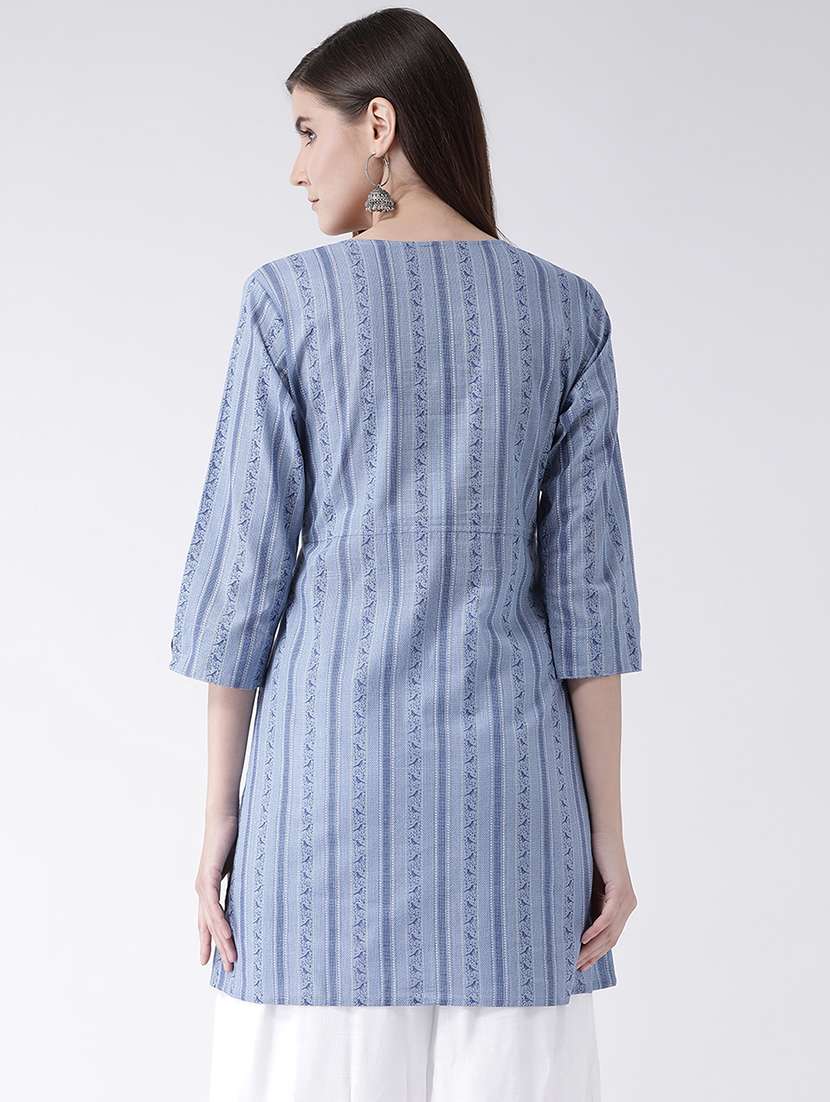 striped a-line kurti - 16957863 - Standard Image - 2
