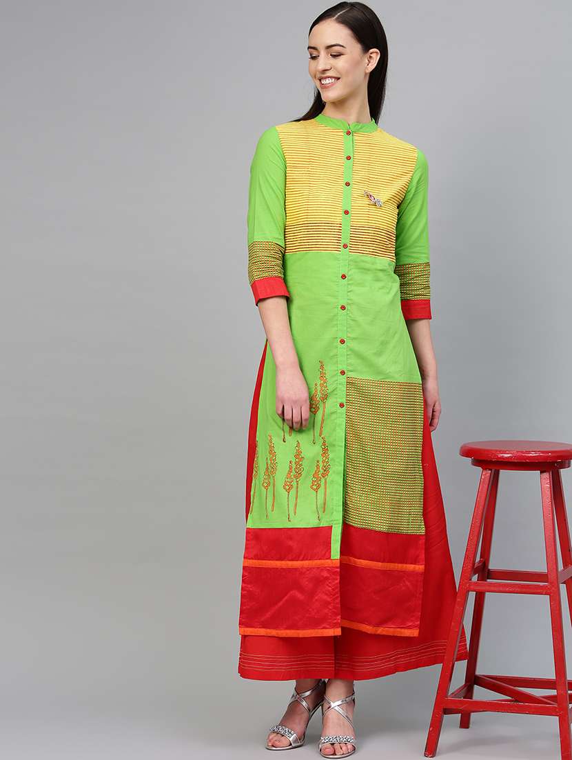 printed kurta palazzo set