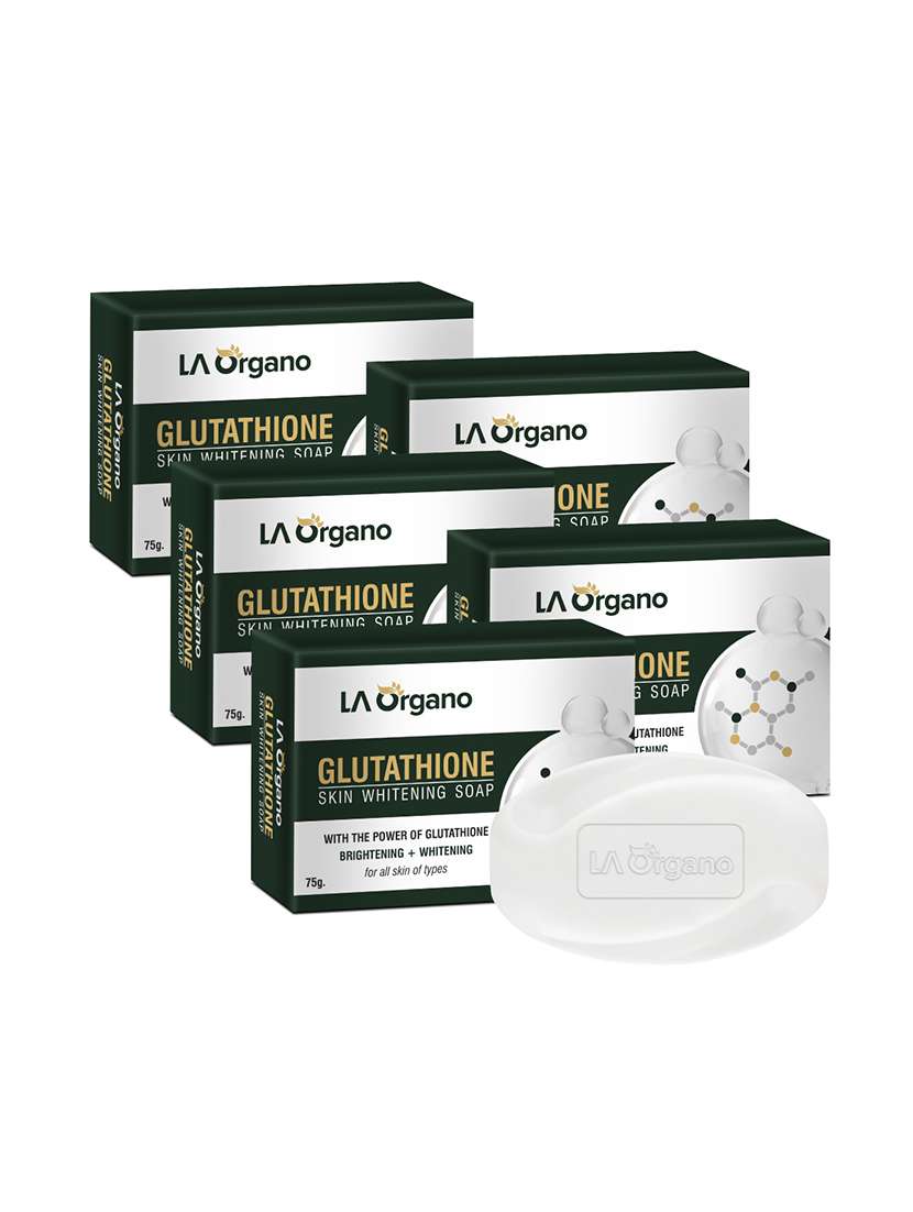 la organo glutathione skin whitening soap for brightening & whitening-all skin type(pack of 5) 