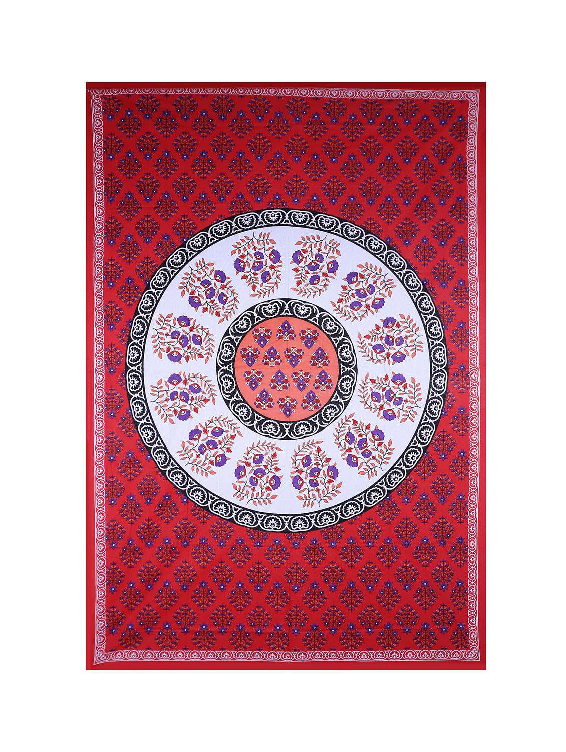 cotton jaipuri print 6 to 8 seater table cloth cover - 16960318 - Standard Image - 2