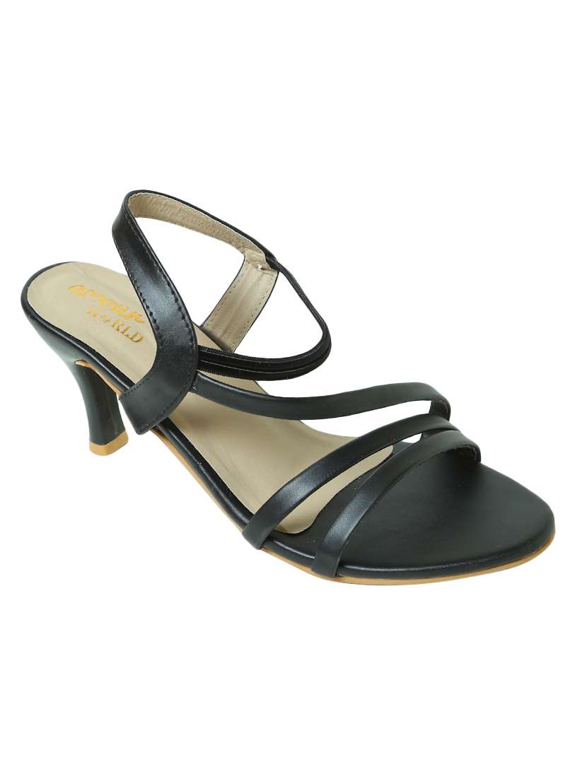 black back strap sandals