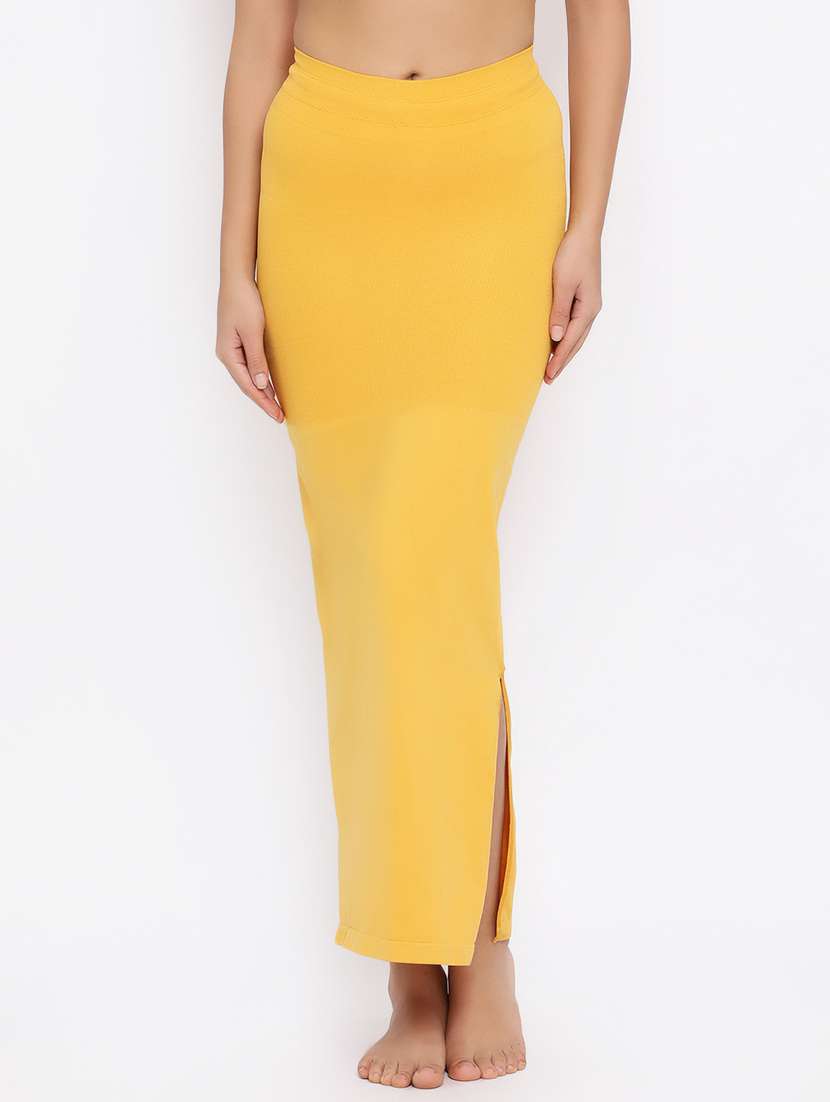 yellow nylon saree shaper shapewear