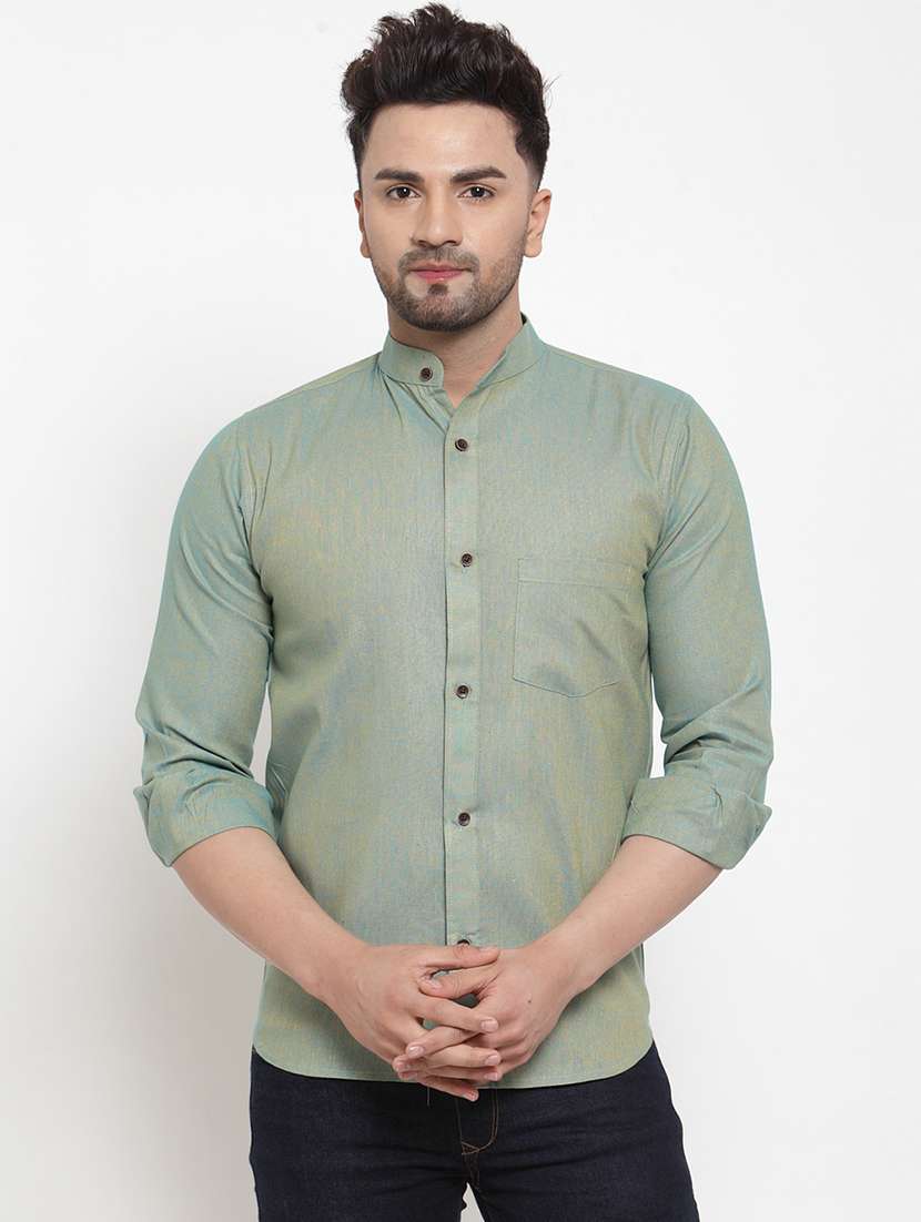 mens solid casual shirt