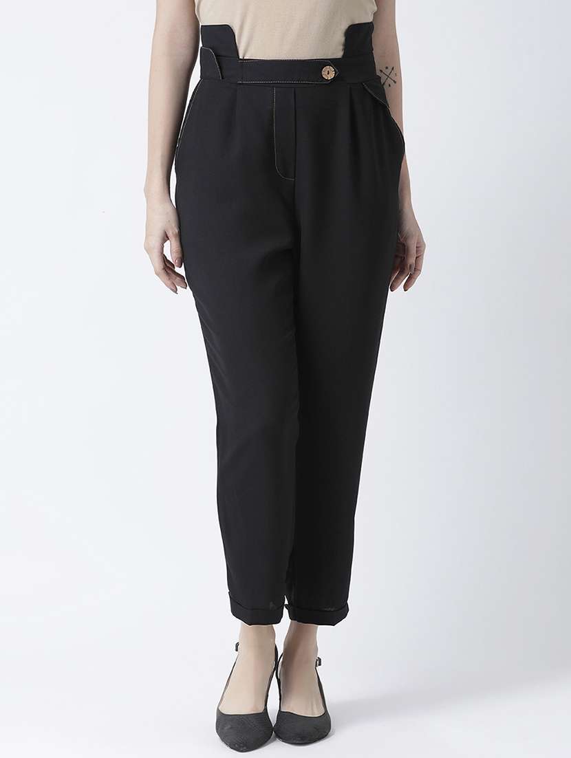 high rise pleated trouser 