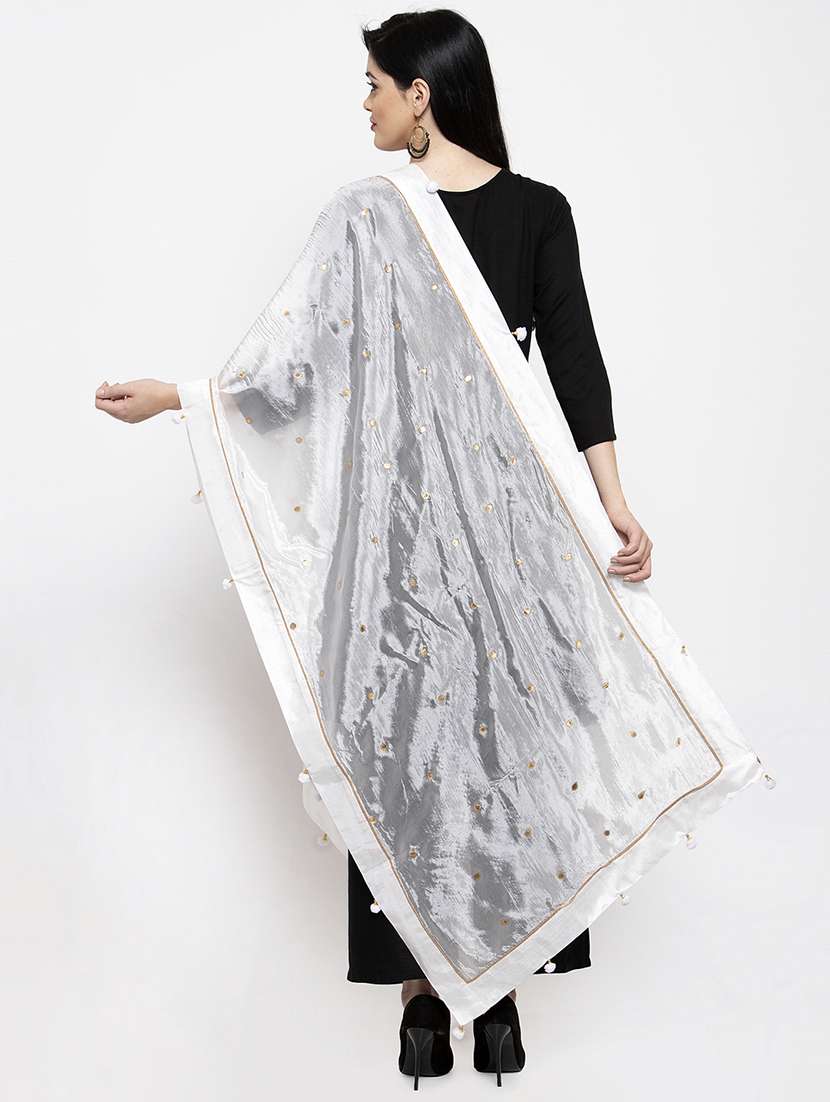solid gota work dupatta - 16968195 - Standard Image - 2