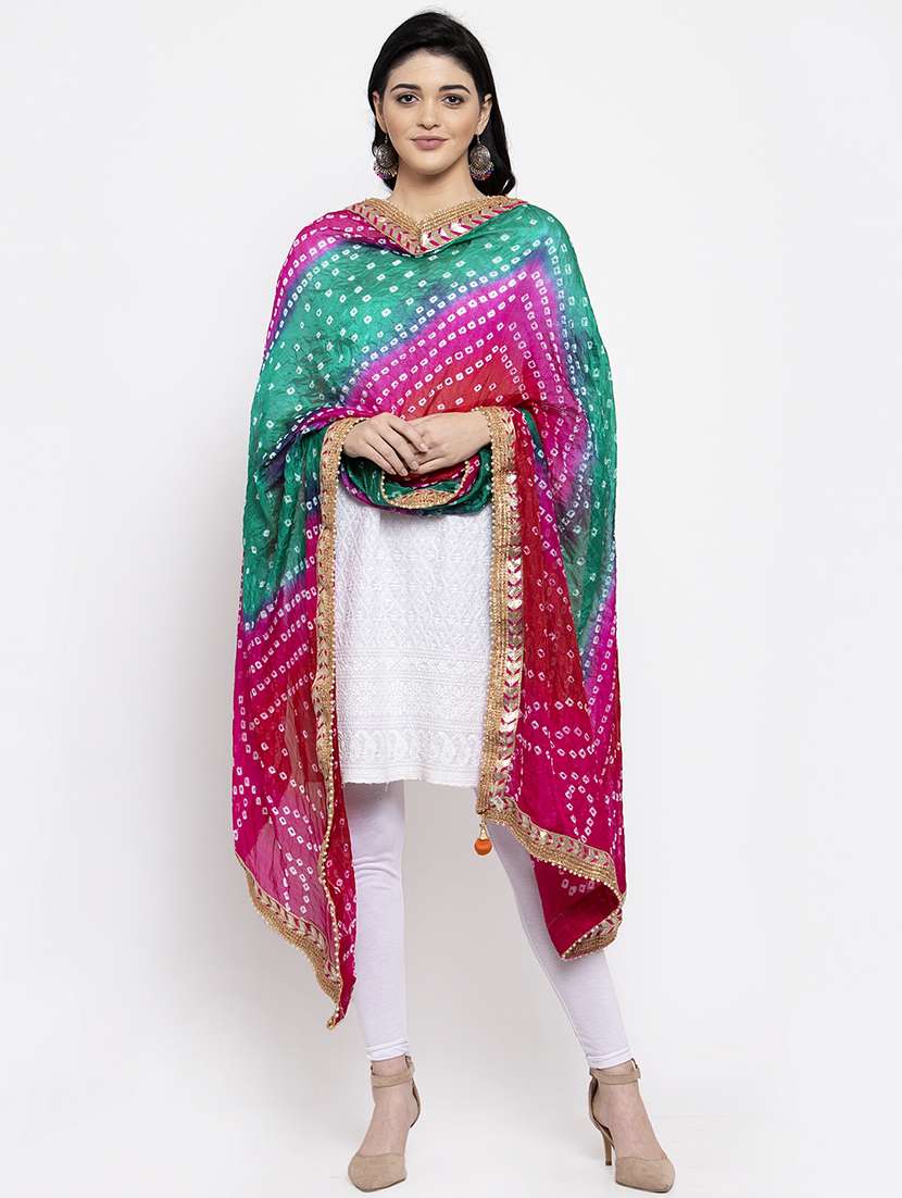 tie & dye bandhani dupatta - 16968203 -  Zoom Image - 0