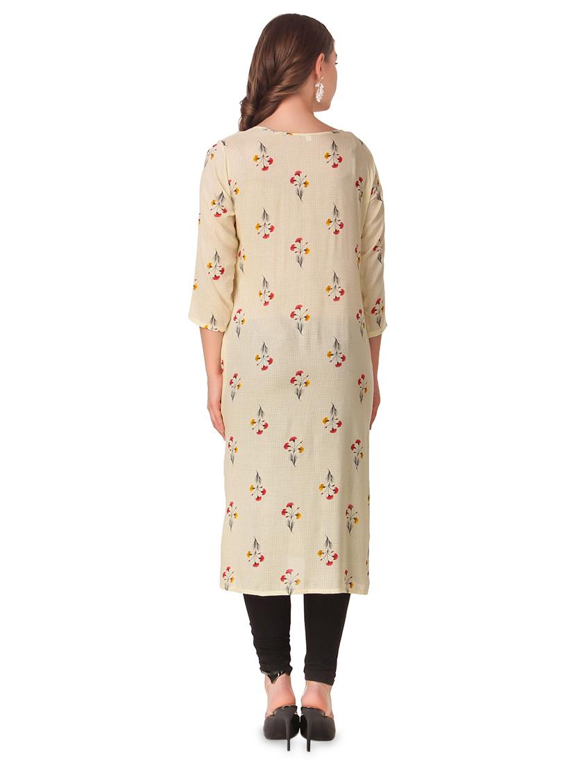 floral straight kurta - 16969109 - Standard Image - 2
