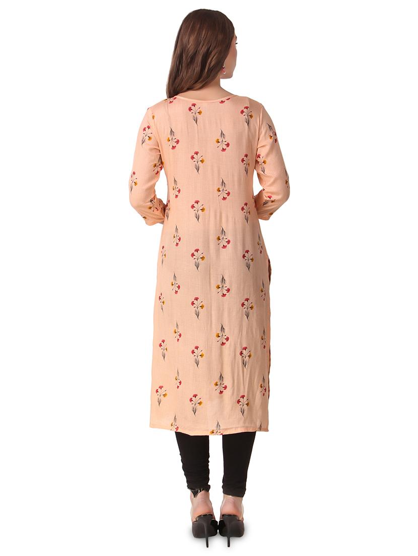floral straight kurta - 16969110 - Standard Image - 2