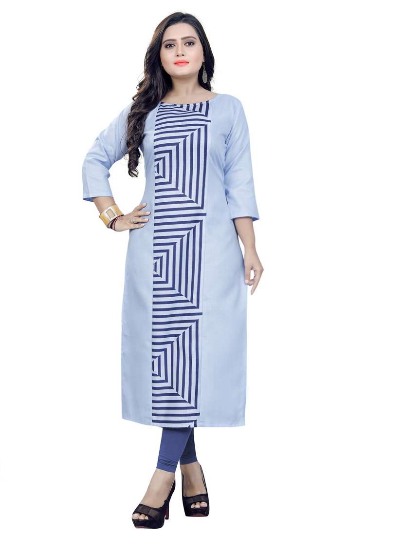geometric print straight kurta