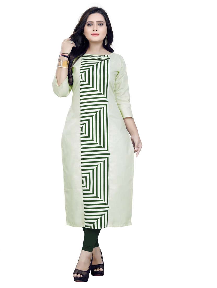 geometric print straight kurta