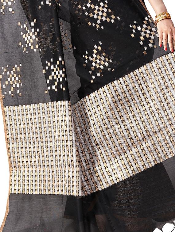 geometrical banarasi saree with blouse - 16972393 - Standard Image - 2