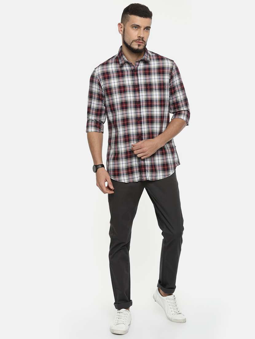 Multi Colored Checkered Casual Shirt