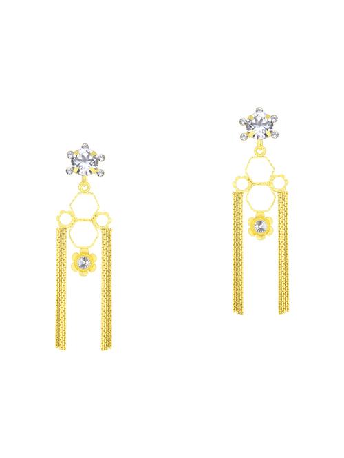 gold brass chandellier earring - 16973358 -  Standard Image - 0
