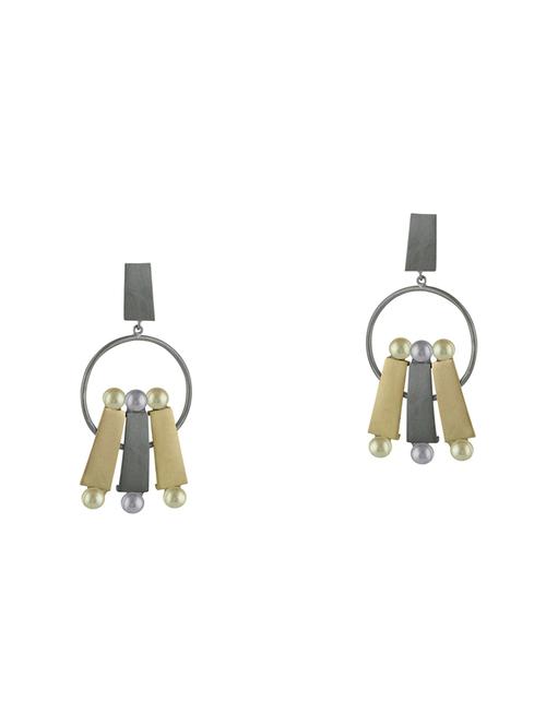 multi colored brass chandellier earring - 16973366 - Standard Image - 0