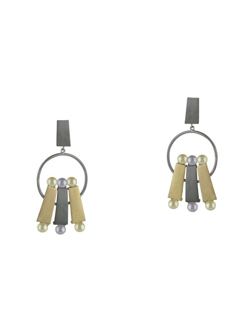 multi colored brass chandellier earring - 16973366 - Zoom Image - 0