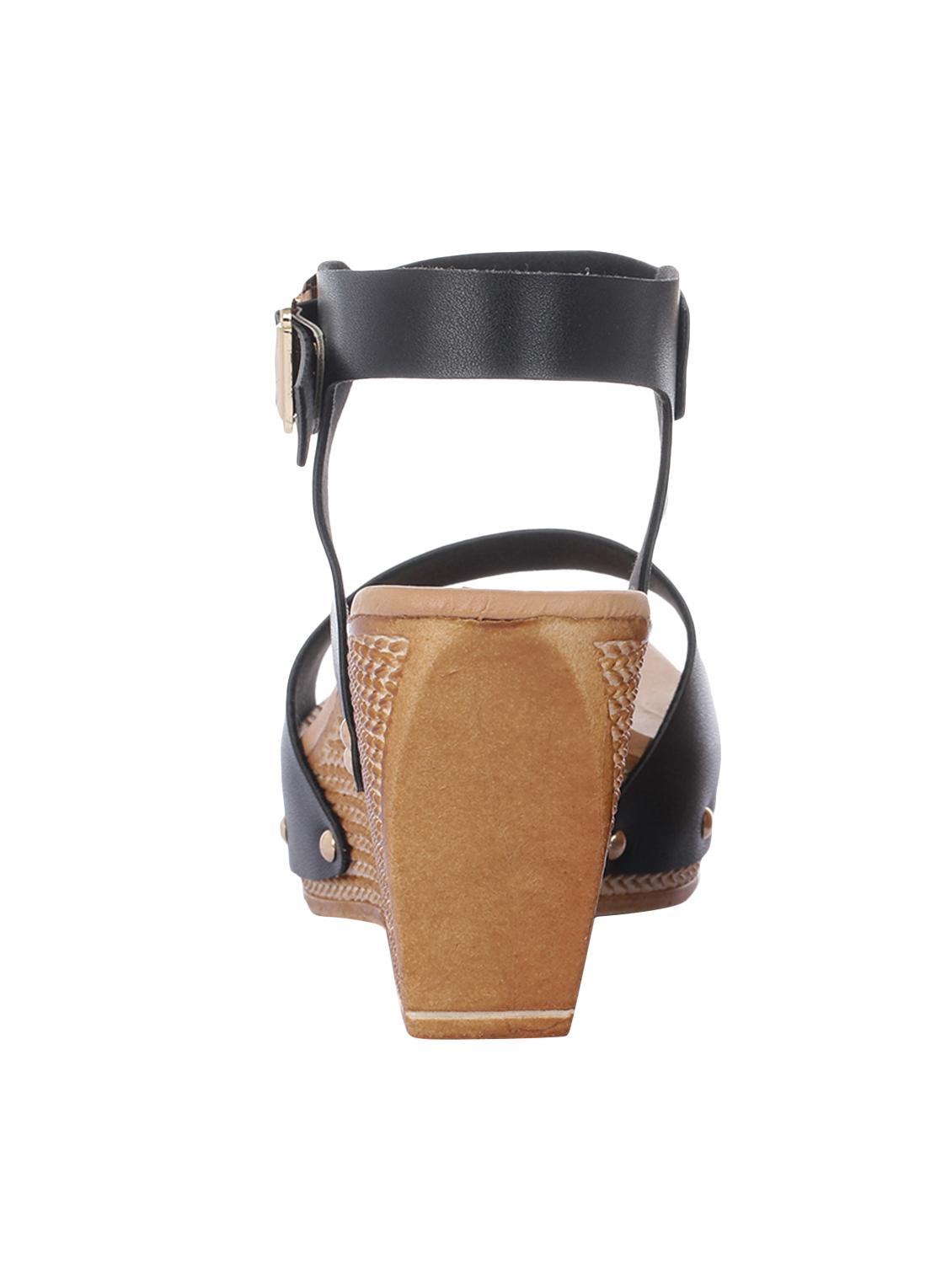 black ankle strap on wedge - 16973757 - Standard Image - 2
