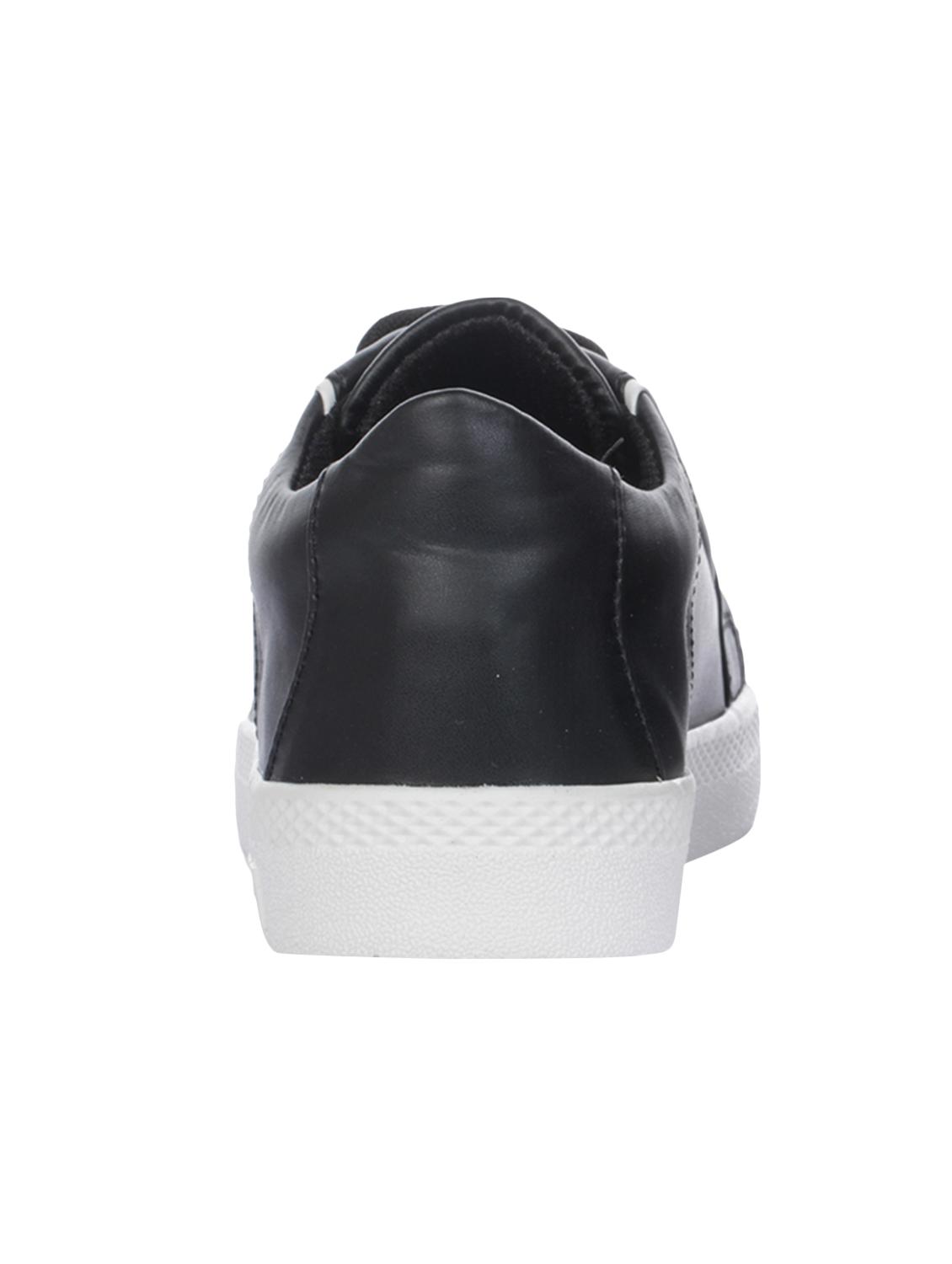 black synthetic laceup sneakers - 16973765 - Standard Image - 2