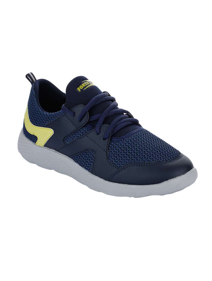 navy blue lace up sport shoes