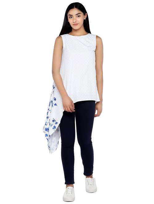 women's asymmetric boat neck top - 16979019 -  Standard Image - 0
