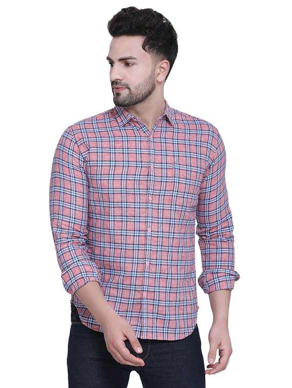 mens checks casual shirt