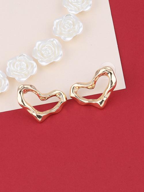 gold metal studs earring - 16979429 - Standard Image - 0