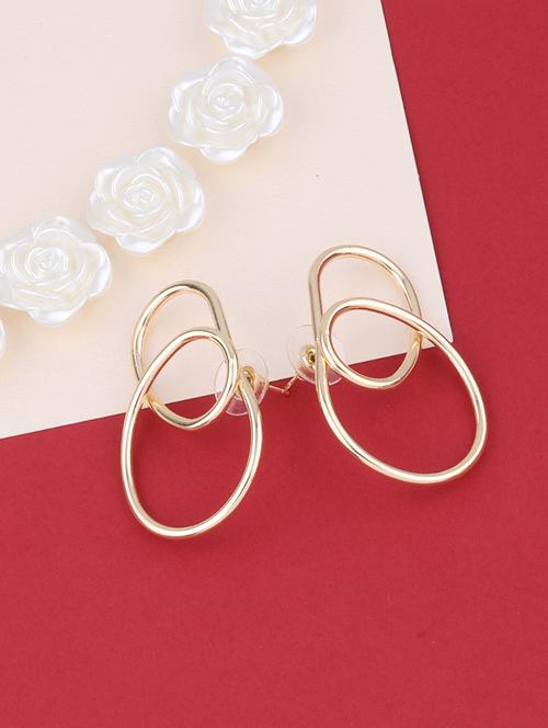 gold metal studs earring - 16979433 - Standard Image - 0