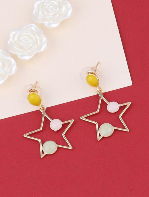multi colored metal drop earring - 16979434 -  Standard Image - 0