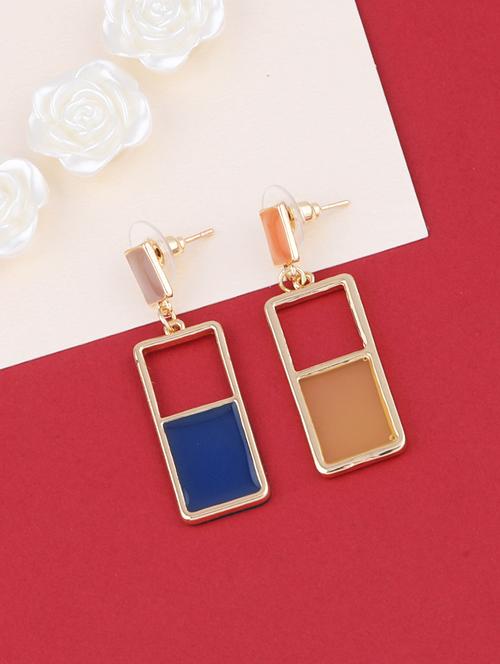 multi colored metal drop earring - 16979446 - Standard Image - 0