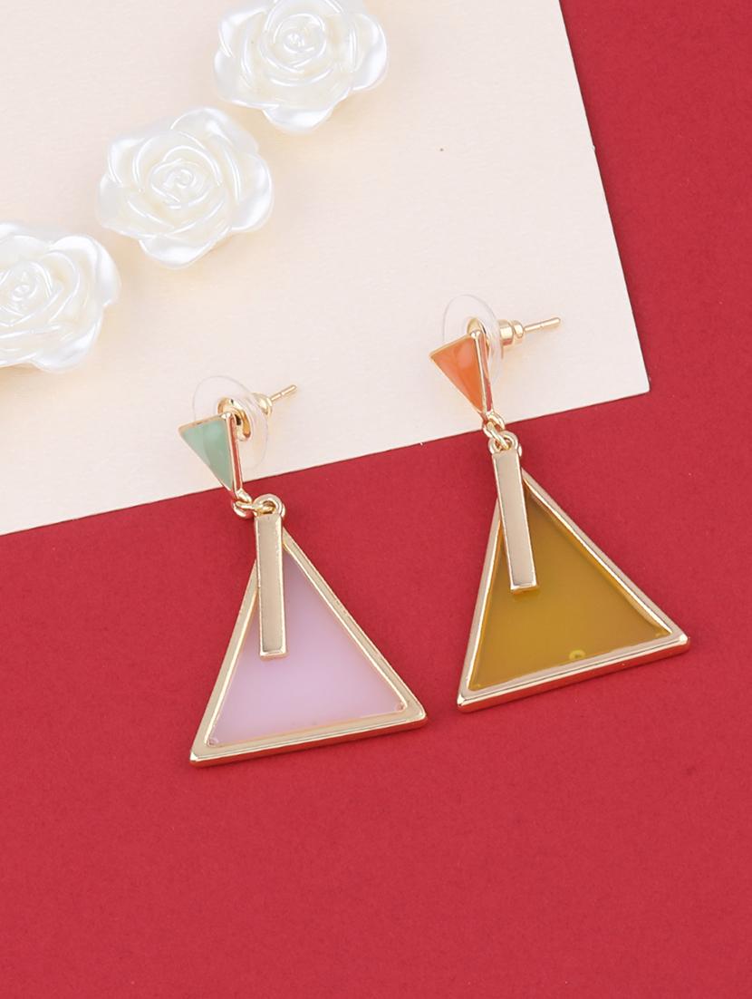 multi colored metal drop earring - 16979447 -  Zoom Image - 0