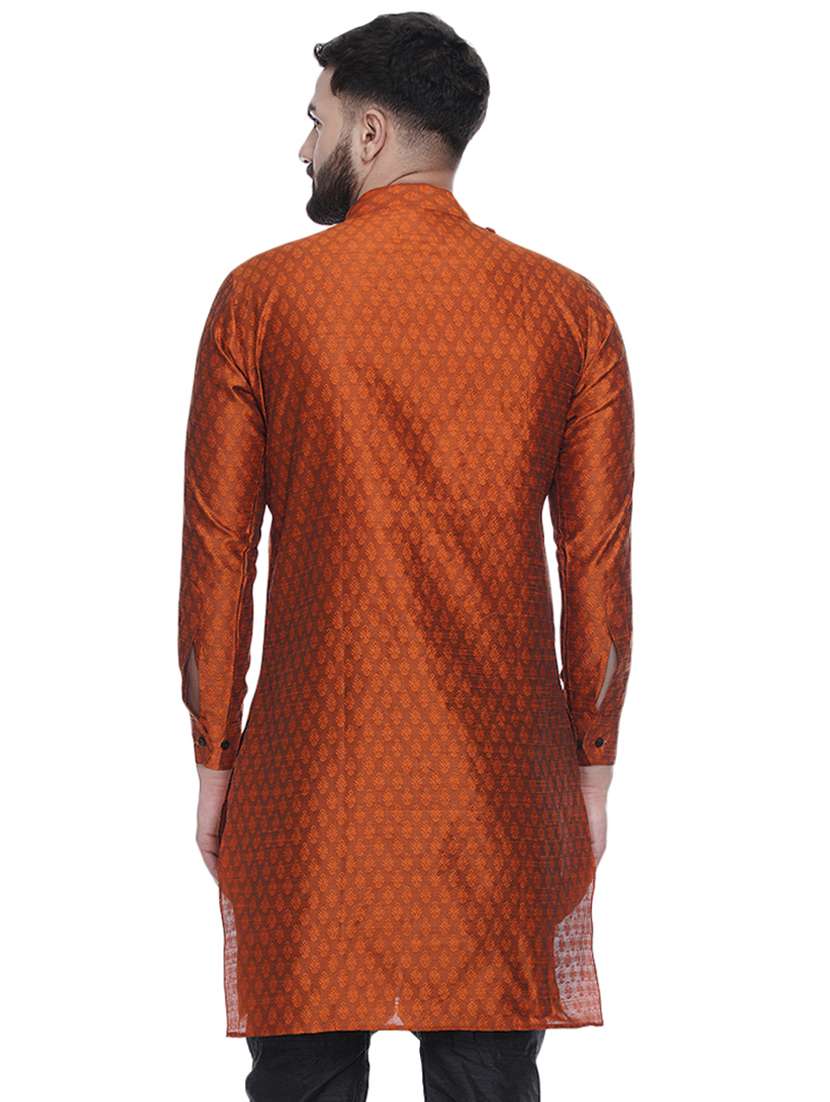 men self design mandarin neck long kurta - 16979465 -  Standard Image - 2