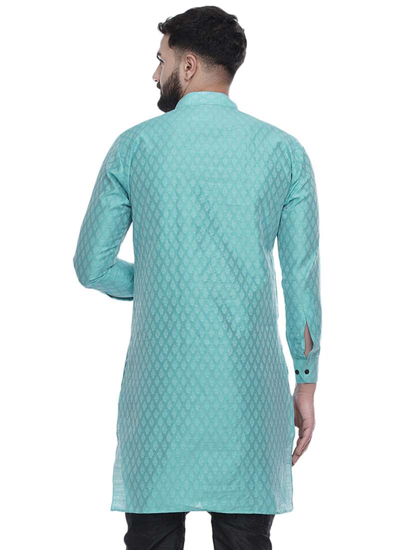 men self design mandarin neck long kurta - 16979467 -  Standard Image - 2