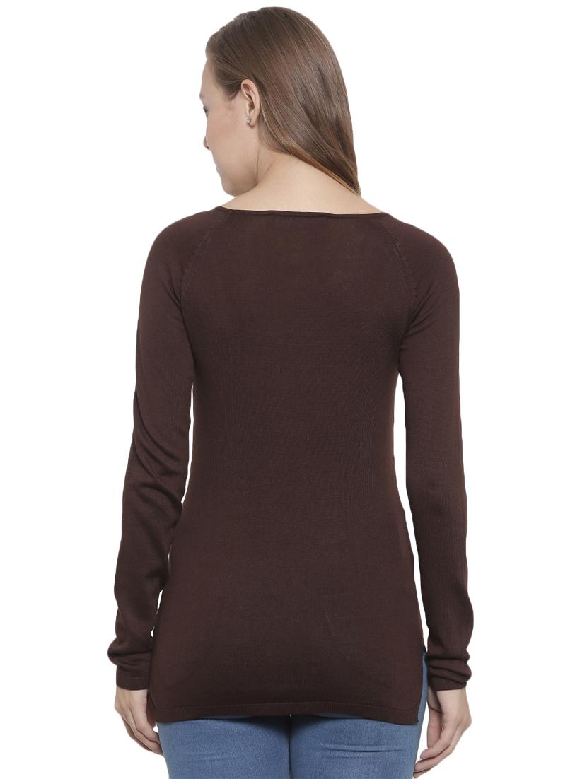 round neck knitted top - 16979833 - Standard Image - 2
