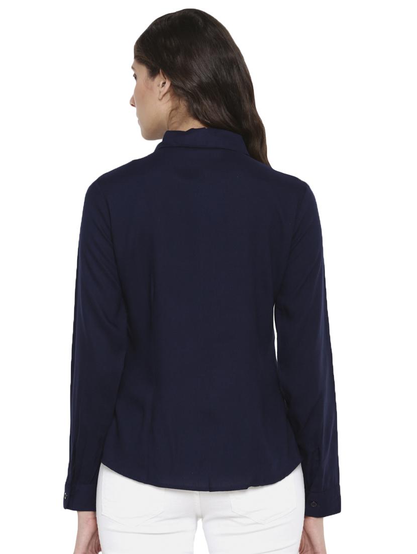 concealed placket solid shirt - 16979844 - Standard Image - 2